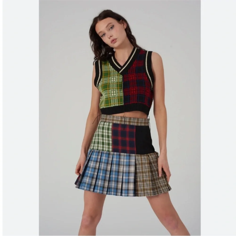 The Ragged Priest Multicolor Patchwork Skirt - Picture 1 of 14